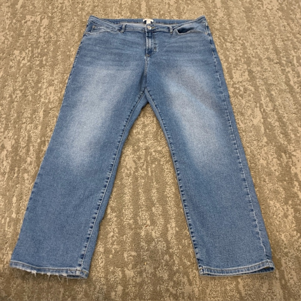 Forever 21 Womens Size 18 Denim Light Blue Jeans Stretch High Rise